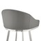 Armen Living Noran Swivel Counter Stool in Brushed Stainless Steel with Gray Faux Leather 840254335769 - alternate 9